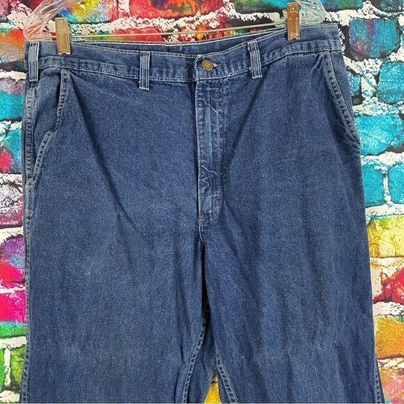 Vintage OshKosh Denim Carpenter Jeasn Made in USA Talon 42 Zipper 36 x 32 - Picture 10 of 10
